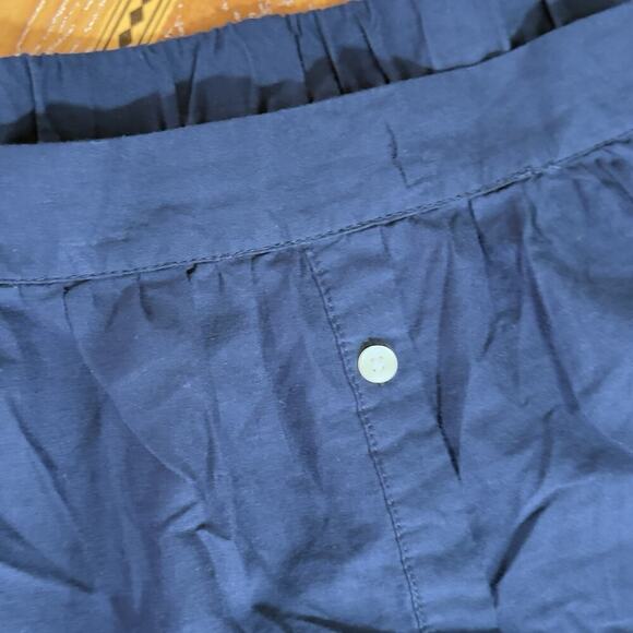 Isabella Sinclair Anthropologie Off-the-Shoulder Cotton Eyelet Top Navy Size L - Picture 14 of 15